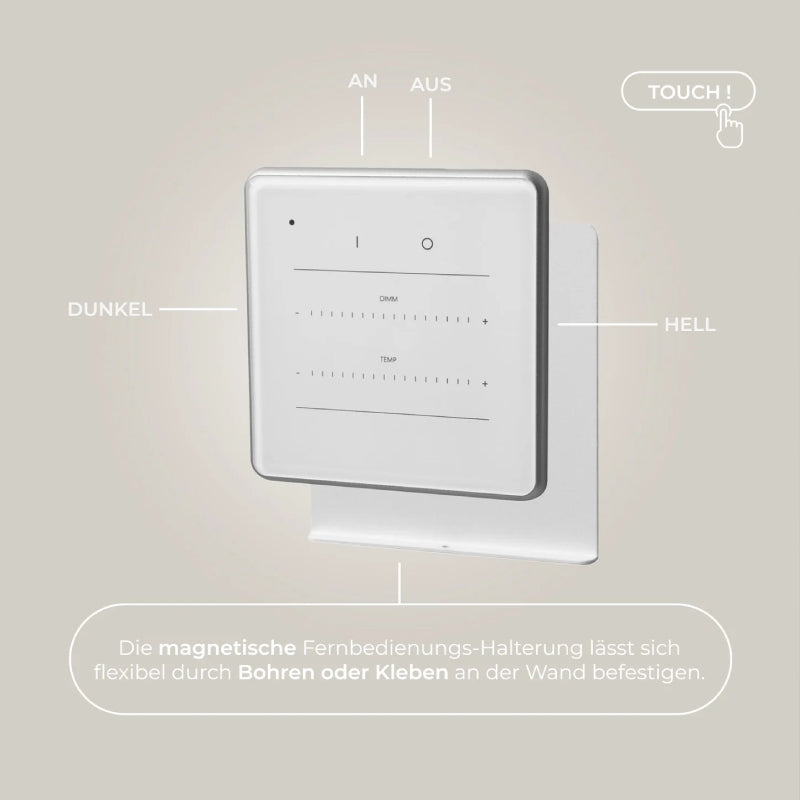 Lumexo™ – Kabellose LED Wandleuchte mit Schalter für Innen & Außen