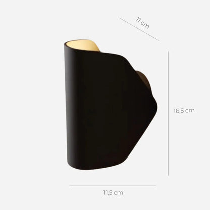 Rotara™ – Robuste LED Wandleuchte Schwarz